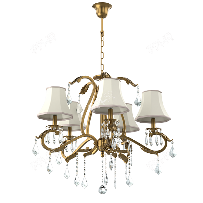 Elegant Sofia Chandelier 3D model image 1