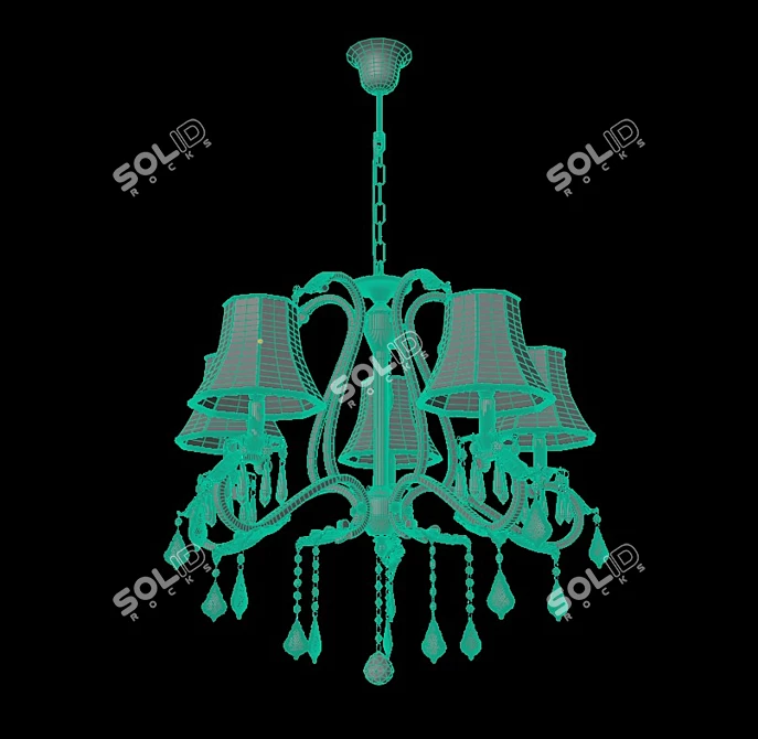 Elegant Sofia Chandelier 3D model image 2