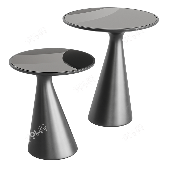 Cattelan Peyote 2021 Lacquer Side Table 3D model image 2