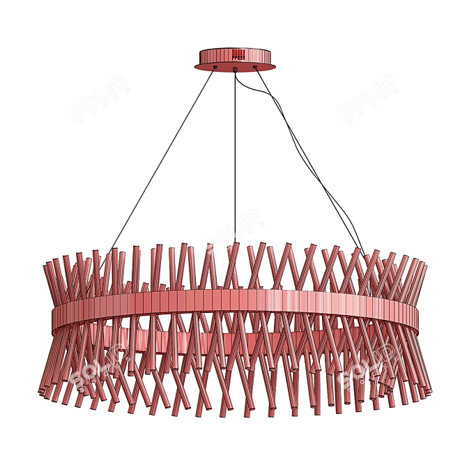 Elegant Margaux Crystal Chandelier 3D model image 2