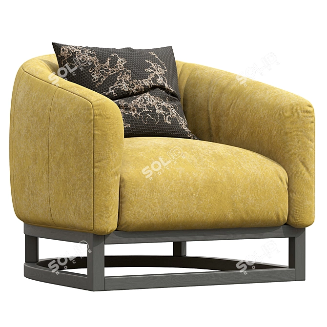 Elegant Heston Tub Chair 3D model image 1