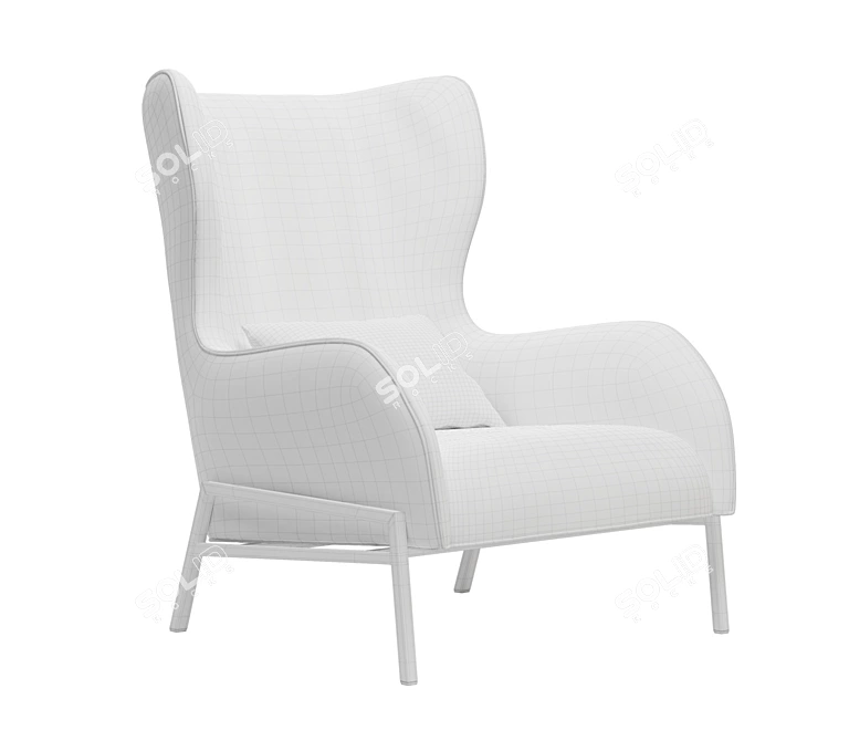 Bergere De Padova 2007: Sophisticated Armchair 3D model image 5