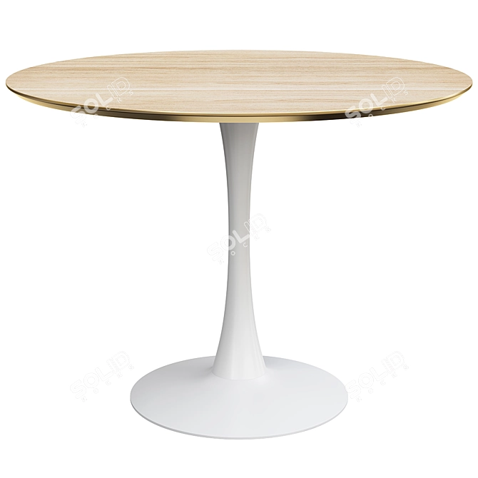 Modern Circle Dining Table 3D model image 1