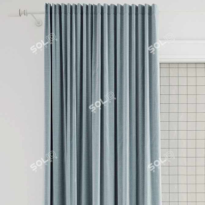 Poly Curtain 3D Model 3D model image 2