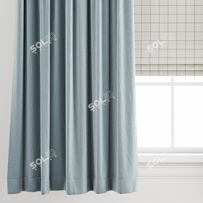 Poly Curtain 3D Model 3D model image 3