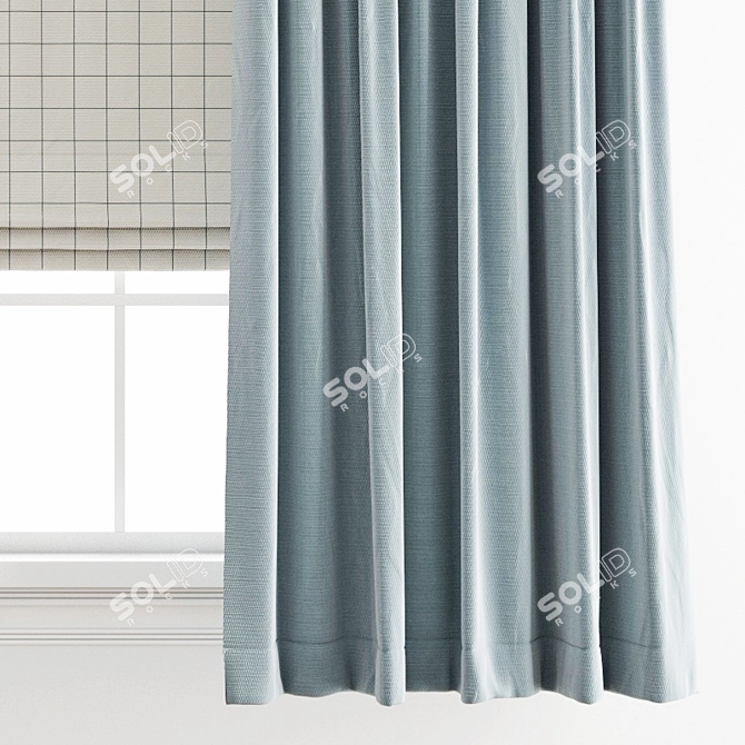 Poly Curtain 3D Model 3D model image 5