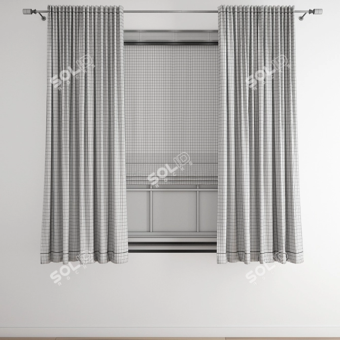 Poly Curtain 3D Model 3D model image 6