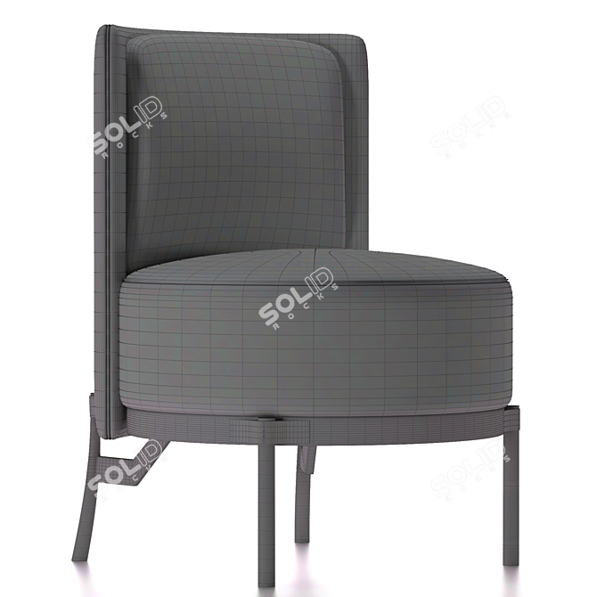 Elegant Minotti Fabric Armchair 3D model image 4