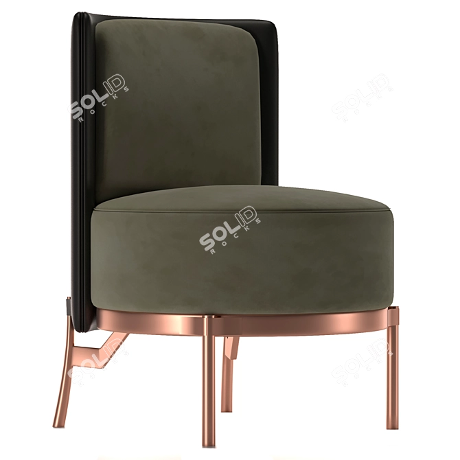 Elegant Minotti Fabric Armchair 3D model image 5