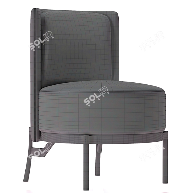 Elegant Minotti Fabric Armchair 3D model image 8