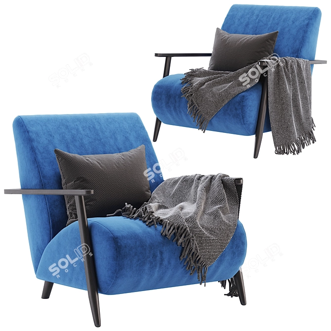 Marthan Home Armchair: Modern Comfort in Every Detail 3D model image 2