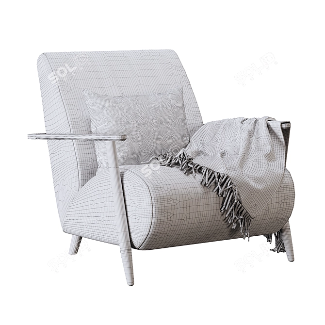 Marthan Home Armchair: Modern Comfort in Every Detail 3D model image 3