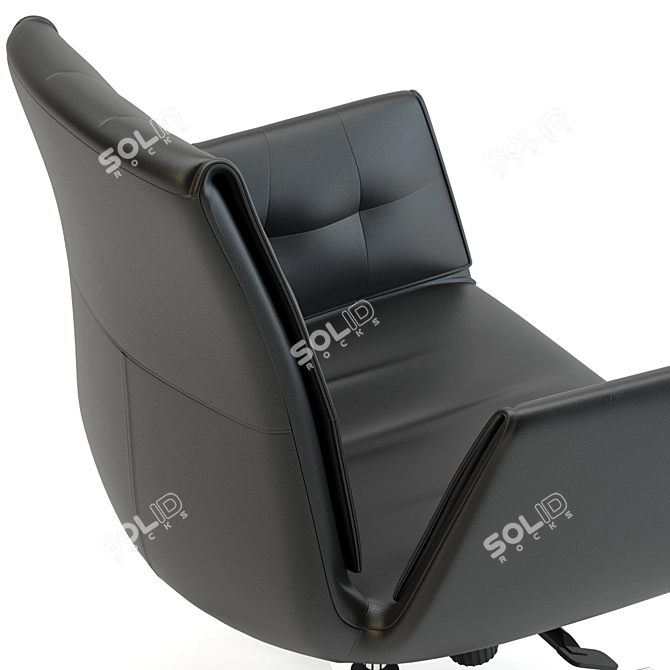 Elegant Leather Office Roller 3D model image 4