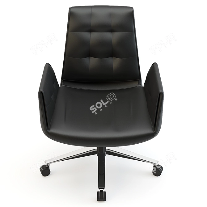 Elegant Leather Office Roller 3D model image 5