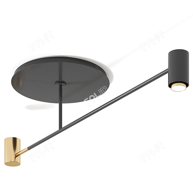 Melanocetus Pendant Lamp: Sleek & Stylish Illumination 3D model image 2