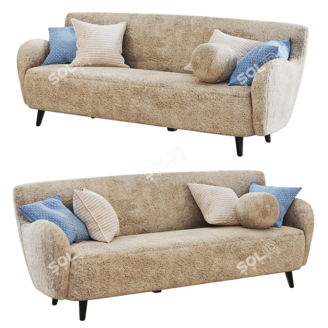 Sleek Scandi Sofa: Eichholtz Svante 3D model image 4
