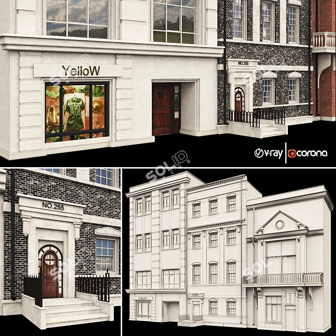 3D Building Background Pack 3D model image 2