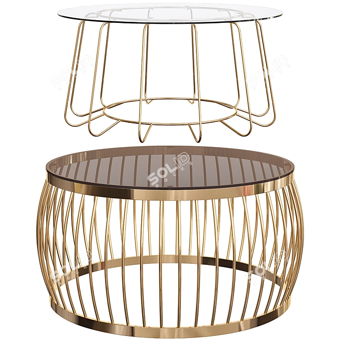 Modern Chic Coffee Tables 3D model image 1