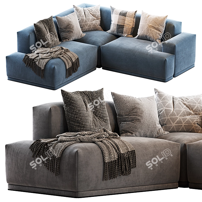Connect Modular Sofa: Stylish and Versatile Seating Solution 3D model image 1