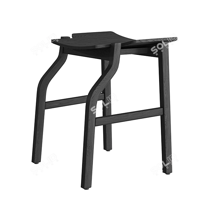 Minimalistic Kalea Low Stool by Bedont 3D model image 2