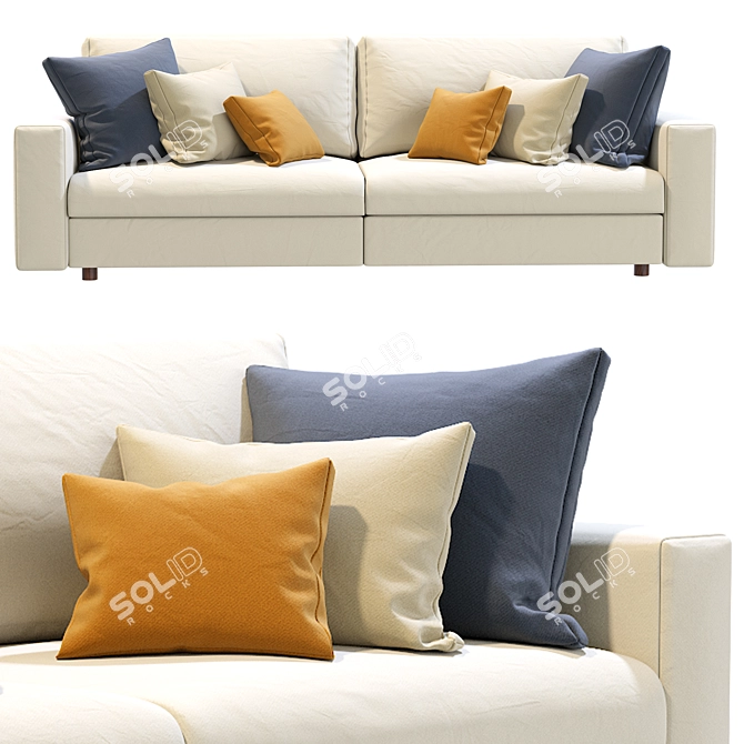 Elegant Prostoria Classic Sofa 3D model image 1