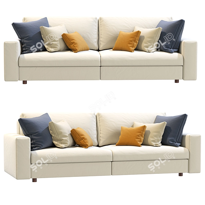 Elegant Prostoria Classic Sofa 3D model image 4