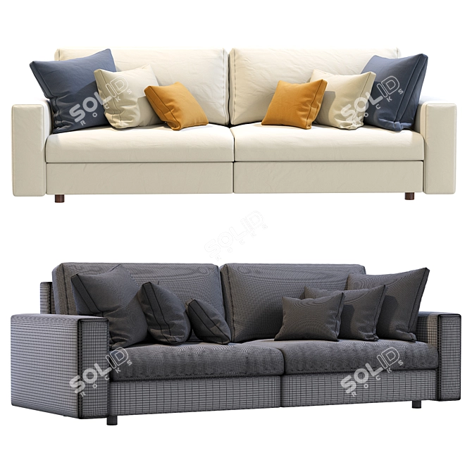 Elegant Prostoria Classic Sofa 3D model image 5
