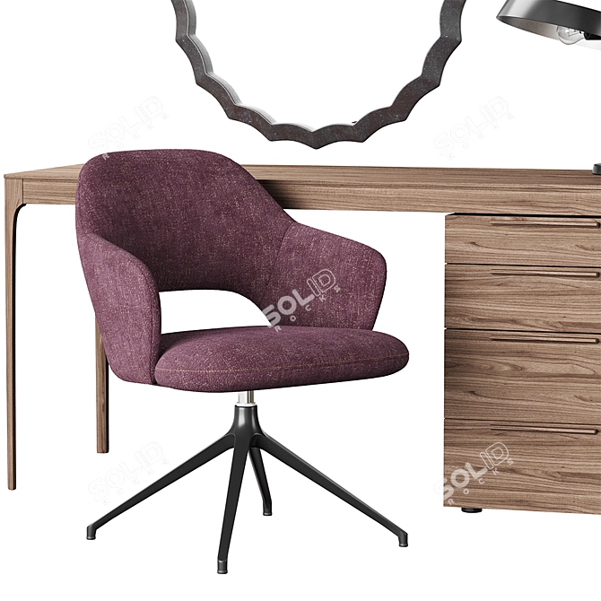 Mara Table & Roma Armchair Set 3D model image 3