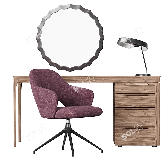 Mara Table & Roma Armchair Set 3D model image 5