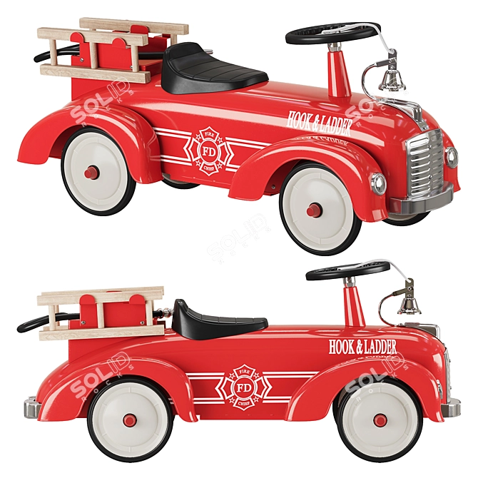  Kids Ride On Fire Engine - Interactive Toy for Imaginative Play! 3D model image 1