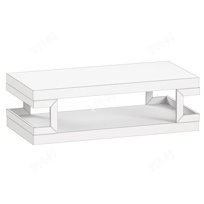 Sleek White Gloss Coffee Table 3D model image 3