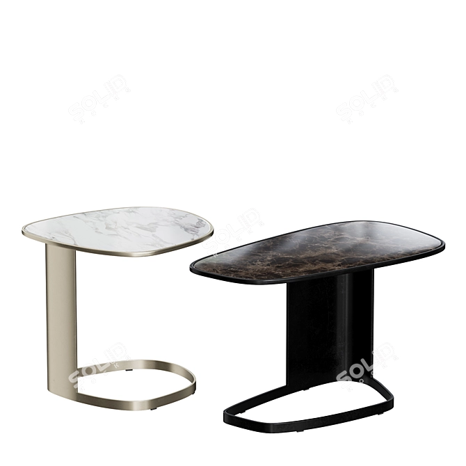 Elegant Poliform KOISHI Coffee Tables Set 3D model image 3