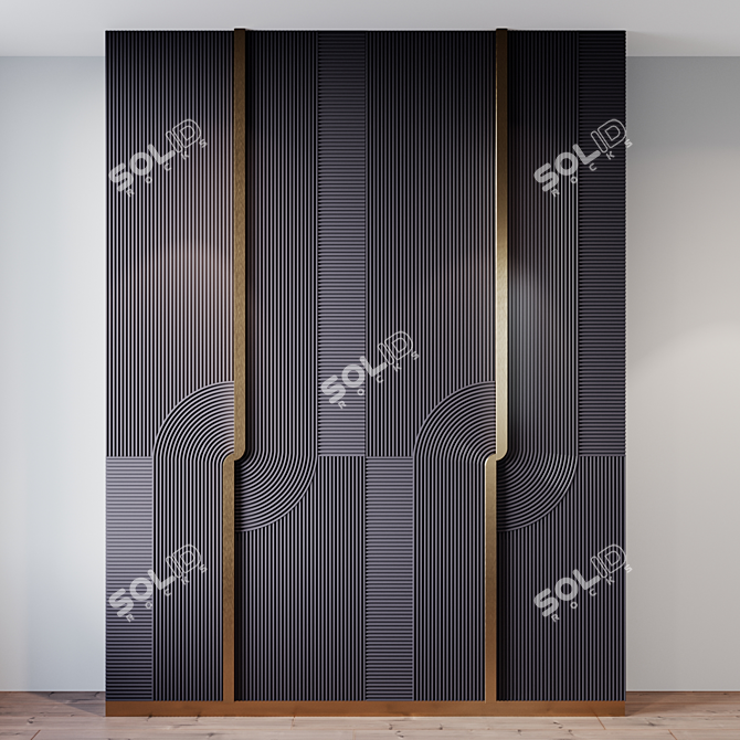 Modern Furniture Composition: W2300 x H2720 x D520mm 3D model image 3