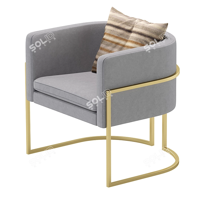 Cazarina's Las Vegas Armchair: Sleek and Stylish 3D model image 5