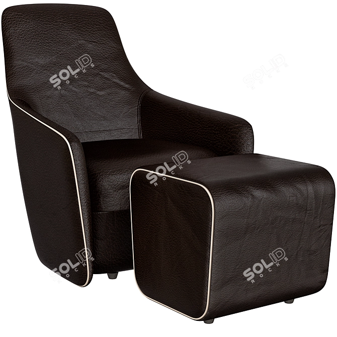 Modern Armchair Design by Norman Foster 3D model image 2