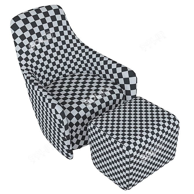 Modern Armchair Design by Norman Foster 3D model image 4