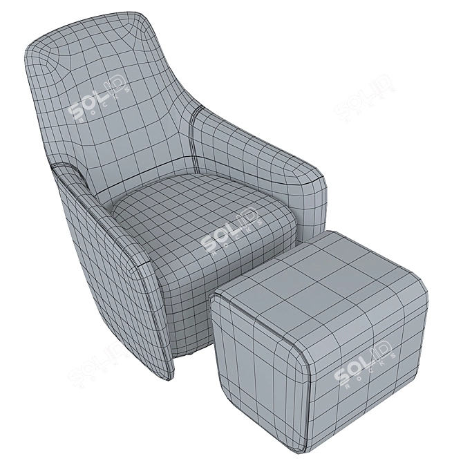 Modern Armchair Design by Norman Foster 3D model image 5