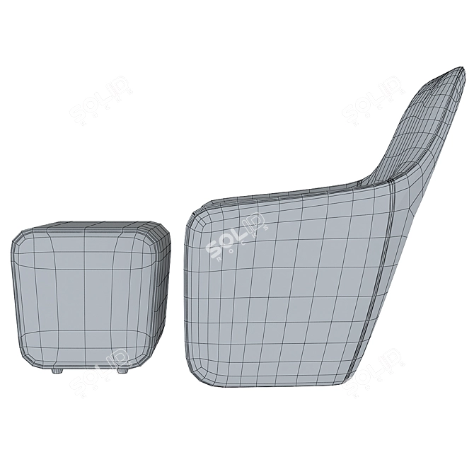 Modern Armchair Design by Norman Foster 3D model image 6