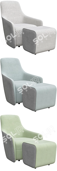 Modern Armchair Design by Norman Foster 3D model image 8