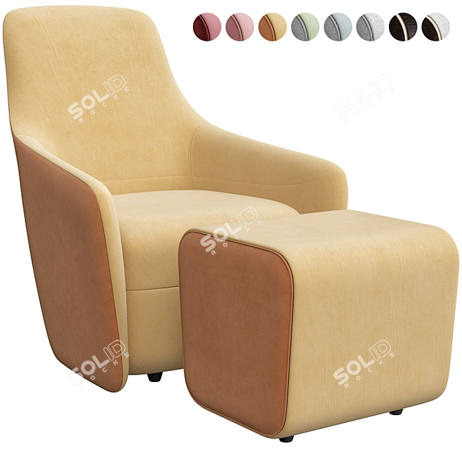 Modern Armchair Design by Norman Foster 3D model image 9