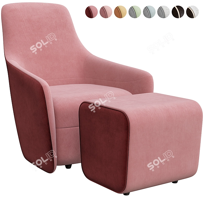 Modern Armchair Design by Norman Foster 3D model image 10