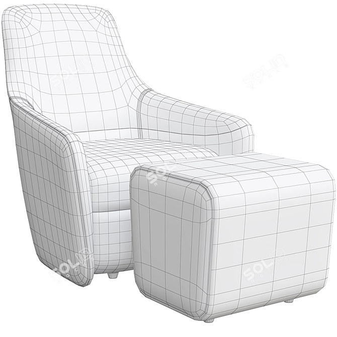 Modern Armchair Design by Norman Foster 3D model image 13