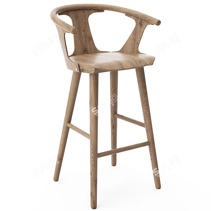 Modern SK9 Barstool - Stylish and Functional 3D model image 1