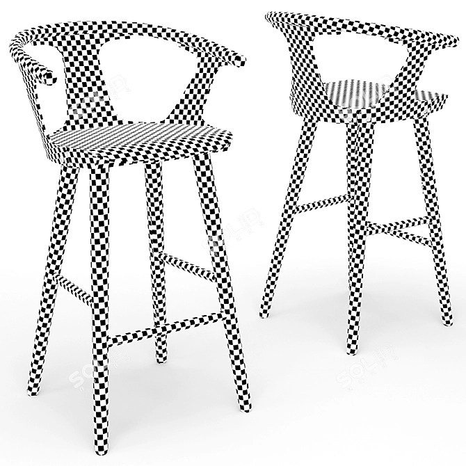 Modern SK9 Barstool - Stylish and Functional 3D model image 5