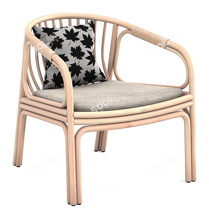 Orchid Edition Chair: Sleek Elegance 3D model image 1