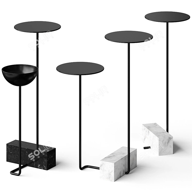 Minimalist Adobe Side Coffee Table 3D model image 1