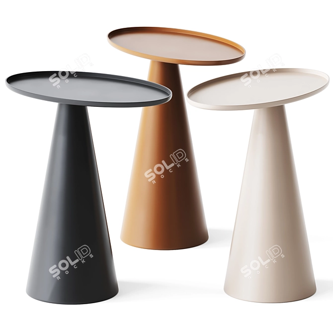 Modern Lillian Metal Coffee Table 3D model image 1