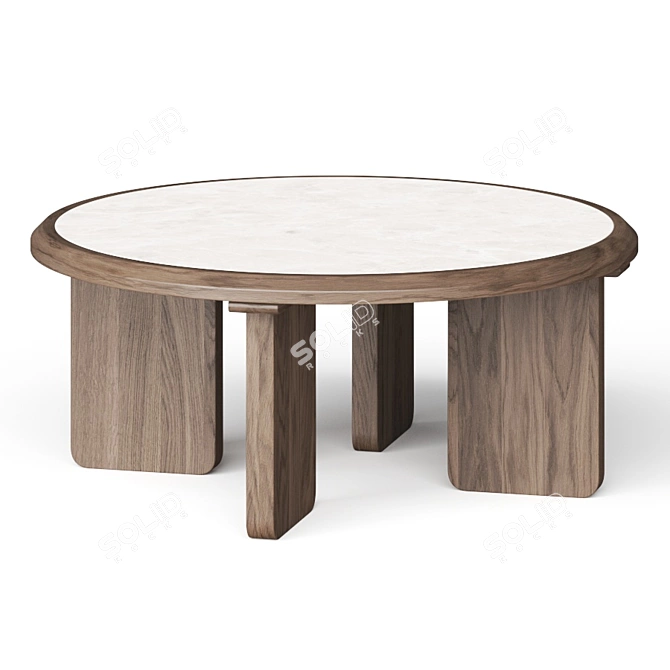 Lindo Round Coffee Table: Modern Elegance for Your Home 3D model image 1