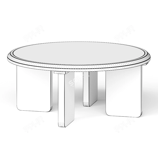 Lindo Round Coffee Table: Modern Elegance for Your Home 3D model image 3