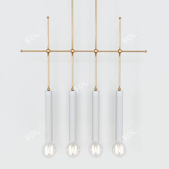 Elegant Crystal Chandelier: 7-Light Sparkling Beauty 3D model image 3